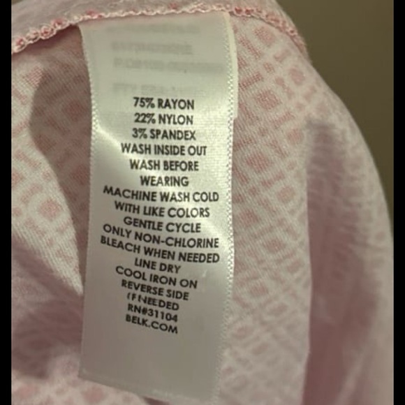 Kim Rogers - Patterned Pull On Casual Rayon Stretch Skort - Pink - 14 - - Picture 5 of 6